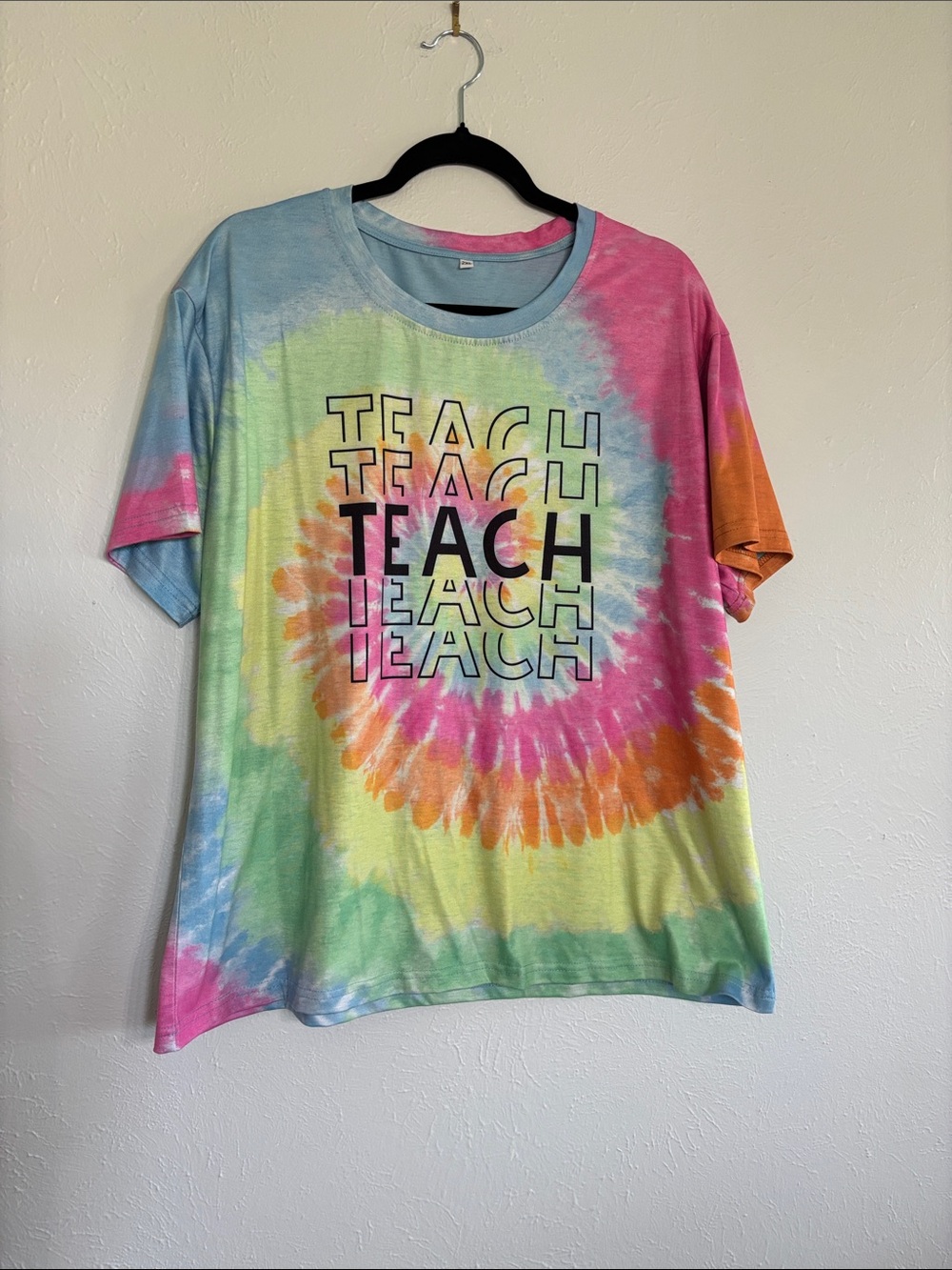 Tie-Dye “Teach” Short Sleeve Shirt